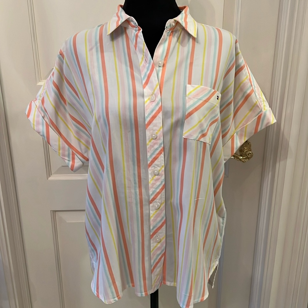 Button down striped shirt